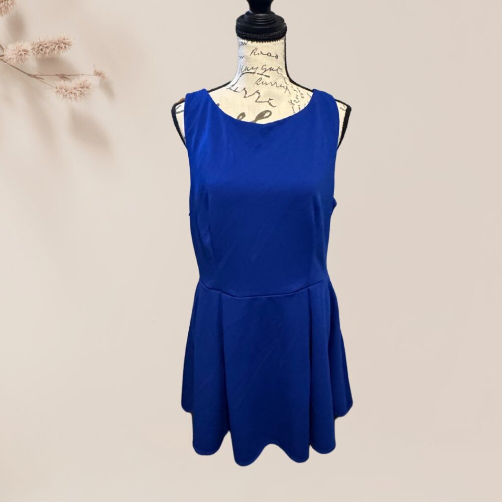 Royal Blue Skater Mini Dress - XL
